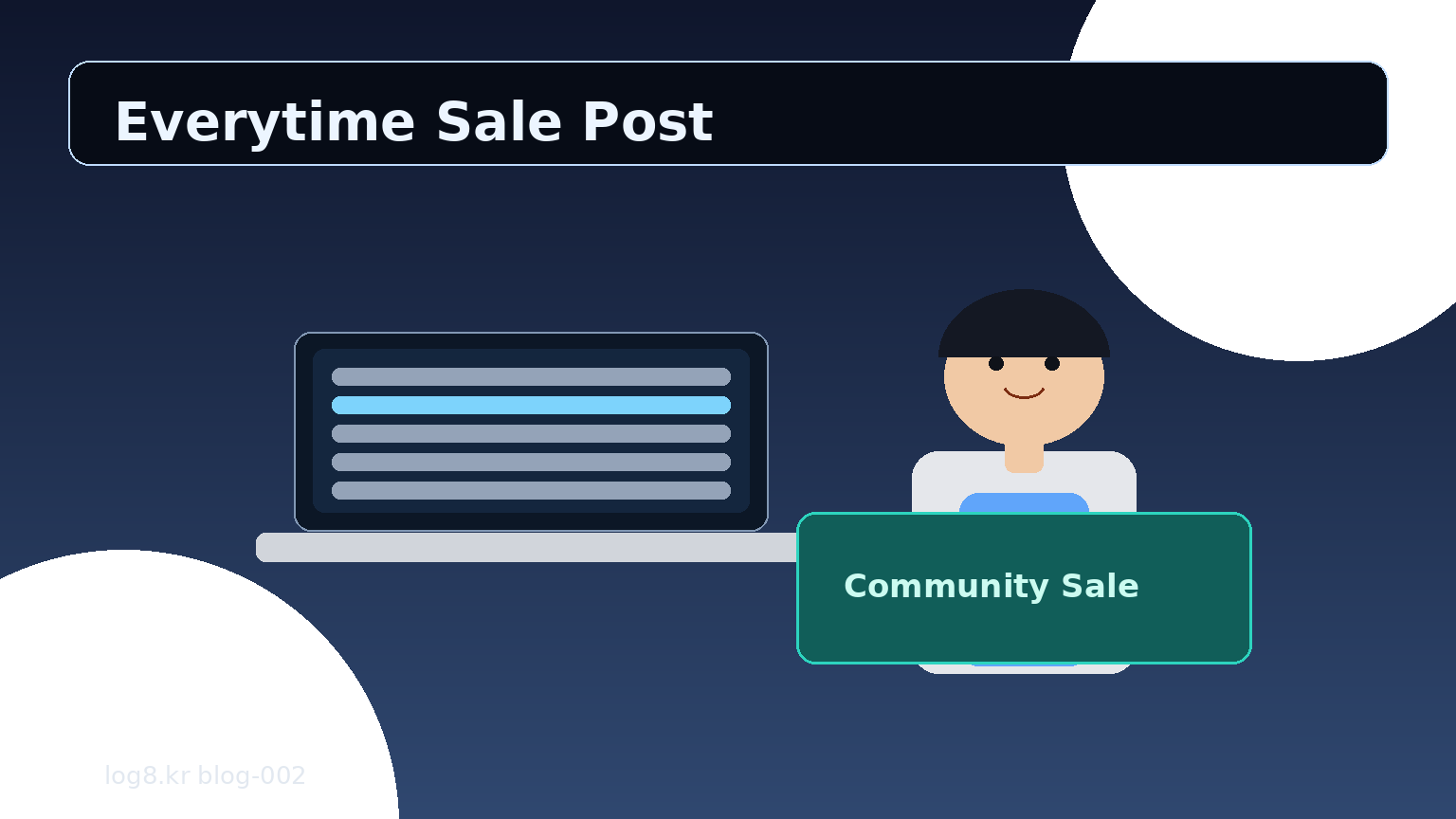 에브리타임에서 족보 판매 글을 확인하는 장면