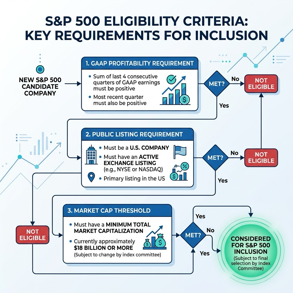 S&P 500 편입 기준 구조도